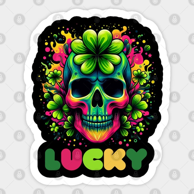 St Patricks Day 2024. Irish Skull Men Sticker by BukovskyART